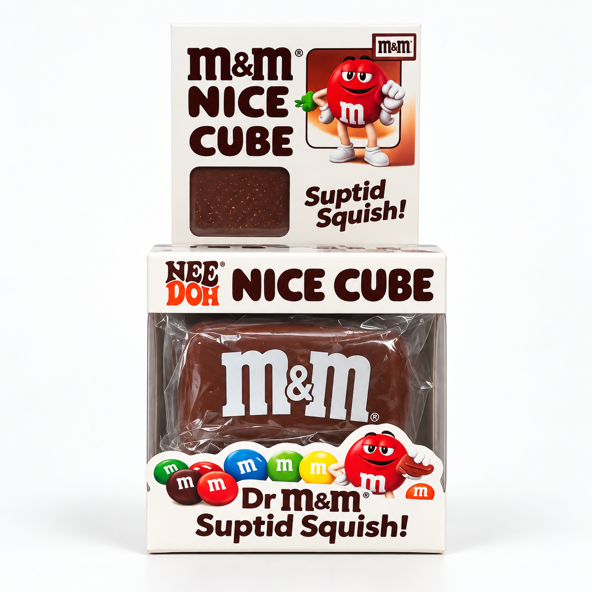 M&M Style Nice Cube Squishy Toy – Chocolate Theme Sensory Cube