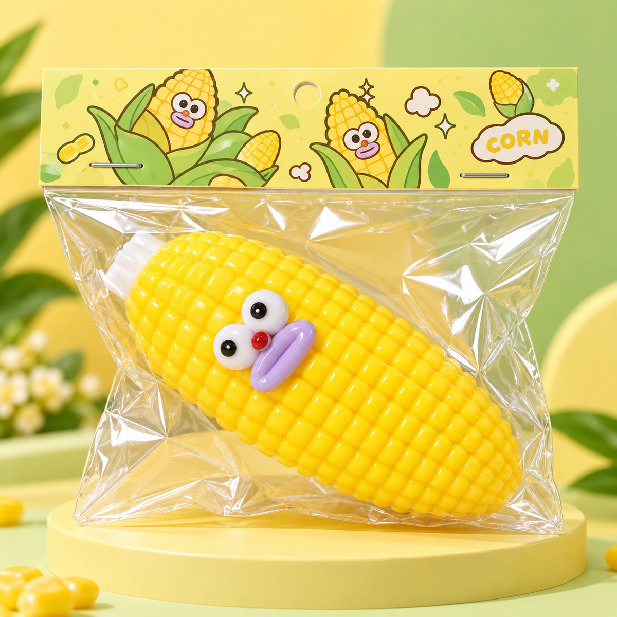 Smiling Corn Squishy Fidget Toy