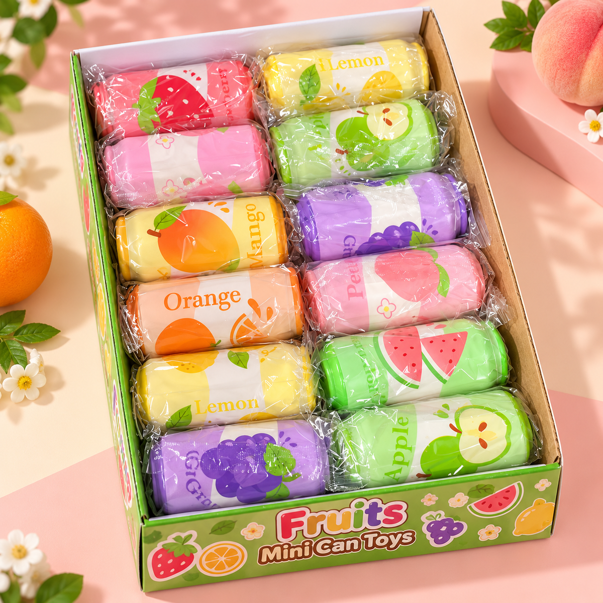 Fruit Drink Can Squishy Toy - Assorted Designs