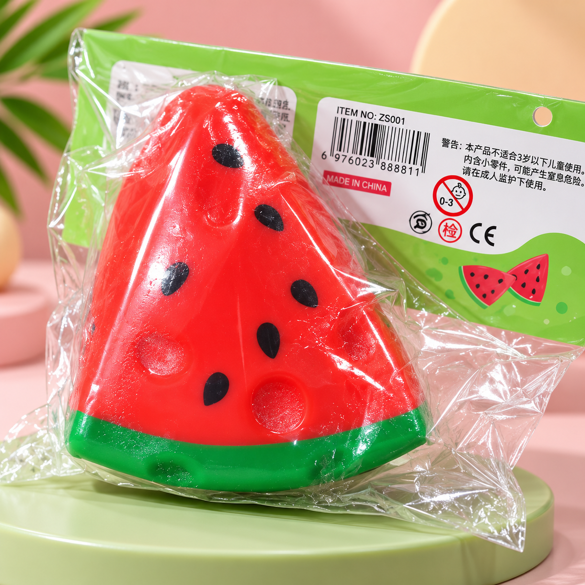 Watermelon Slice Squishy Fidget Toy