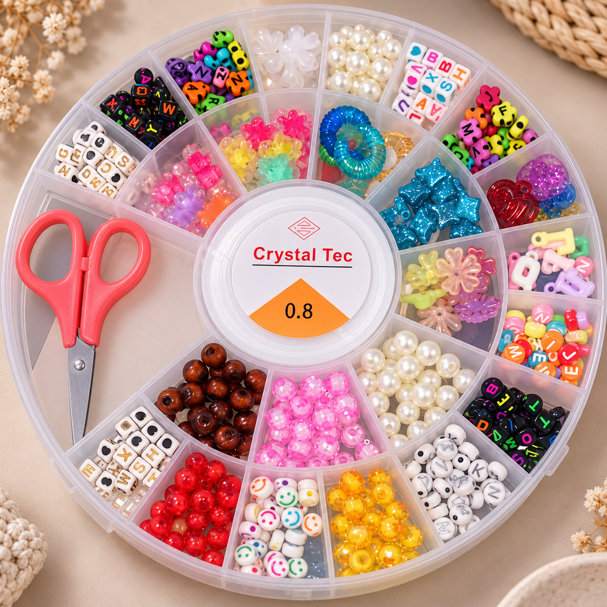 DIY Bead Jewellery Kit - Round Organiser
