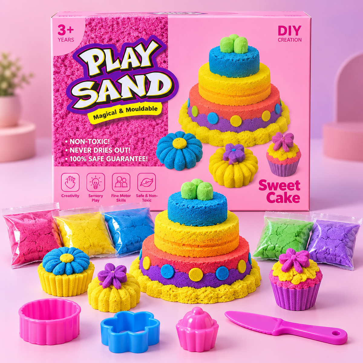 DIY Sweet Cake Play Sand Set