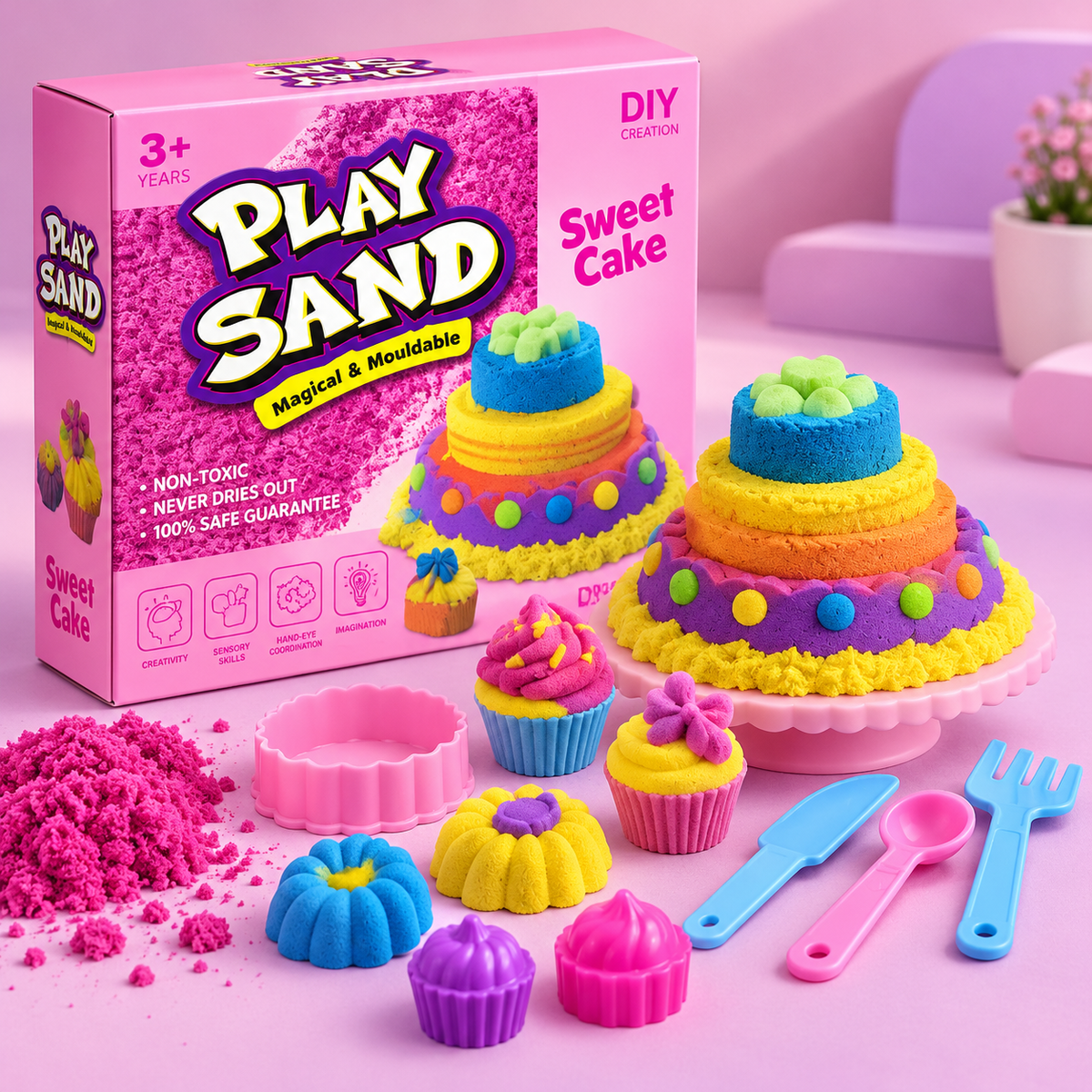 DIY Sweet Cake Play Sand Set