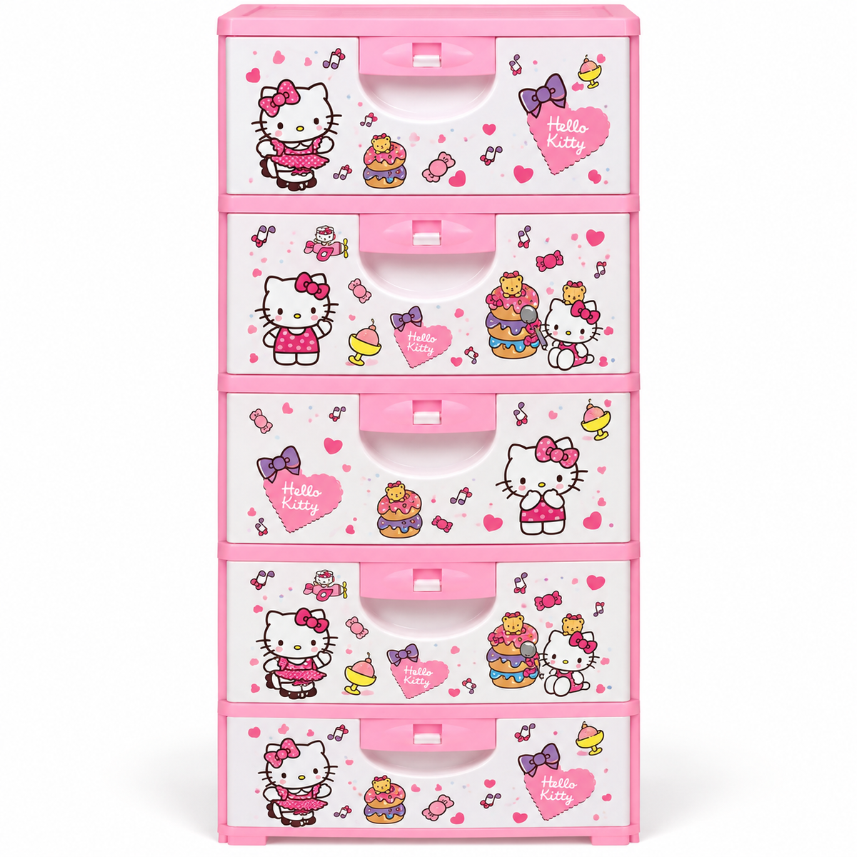 Hello Kitty Pink 5-Drawer Kids Storage Cabinet