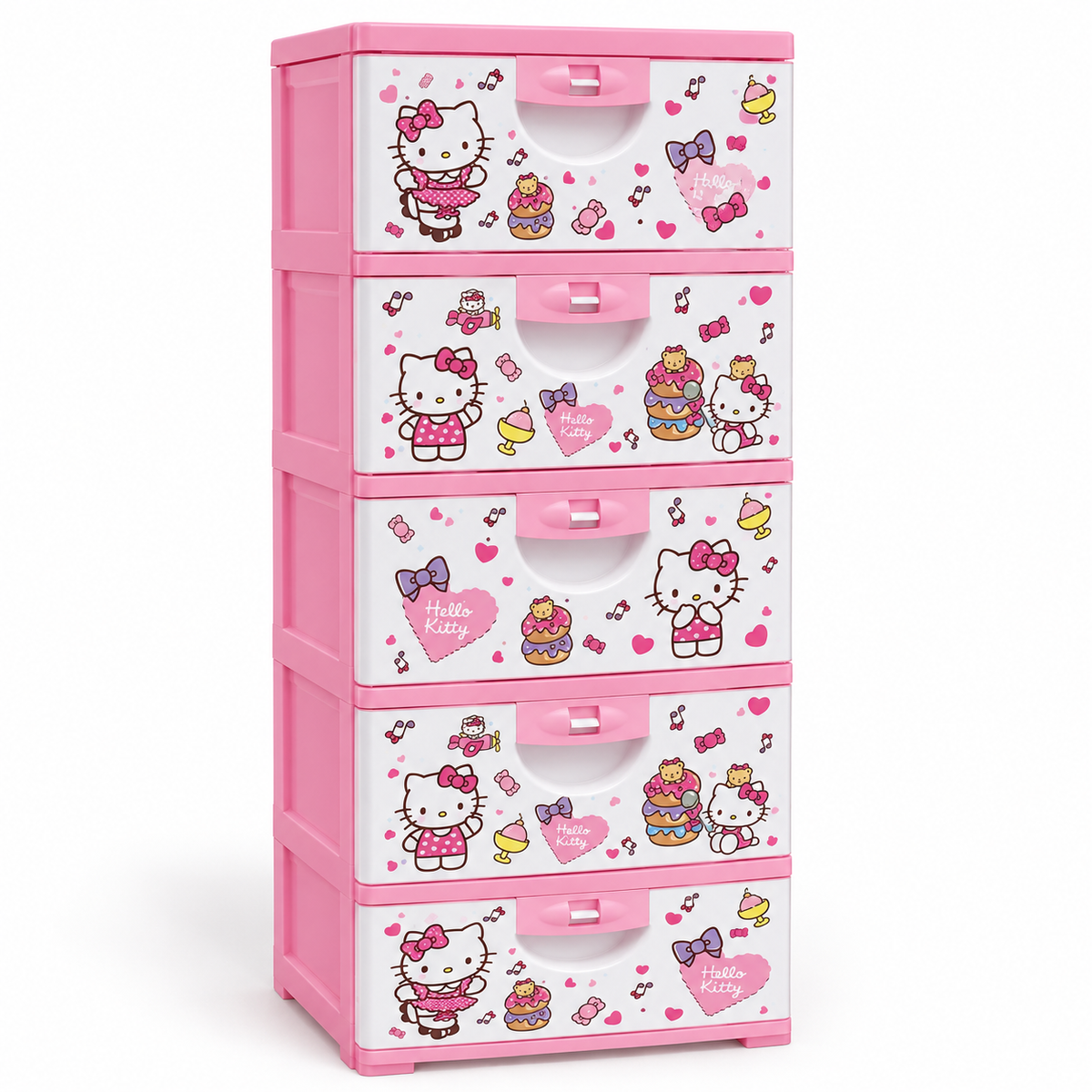 Hello Kitty Pink 5-Drawer Kids Storage Cabinet
