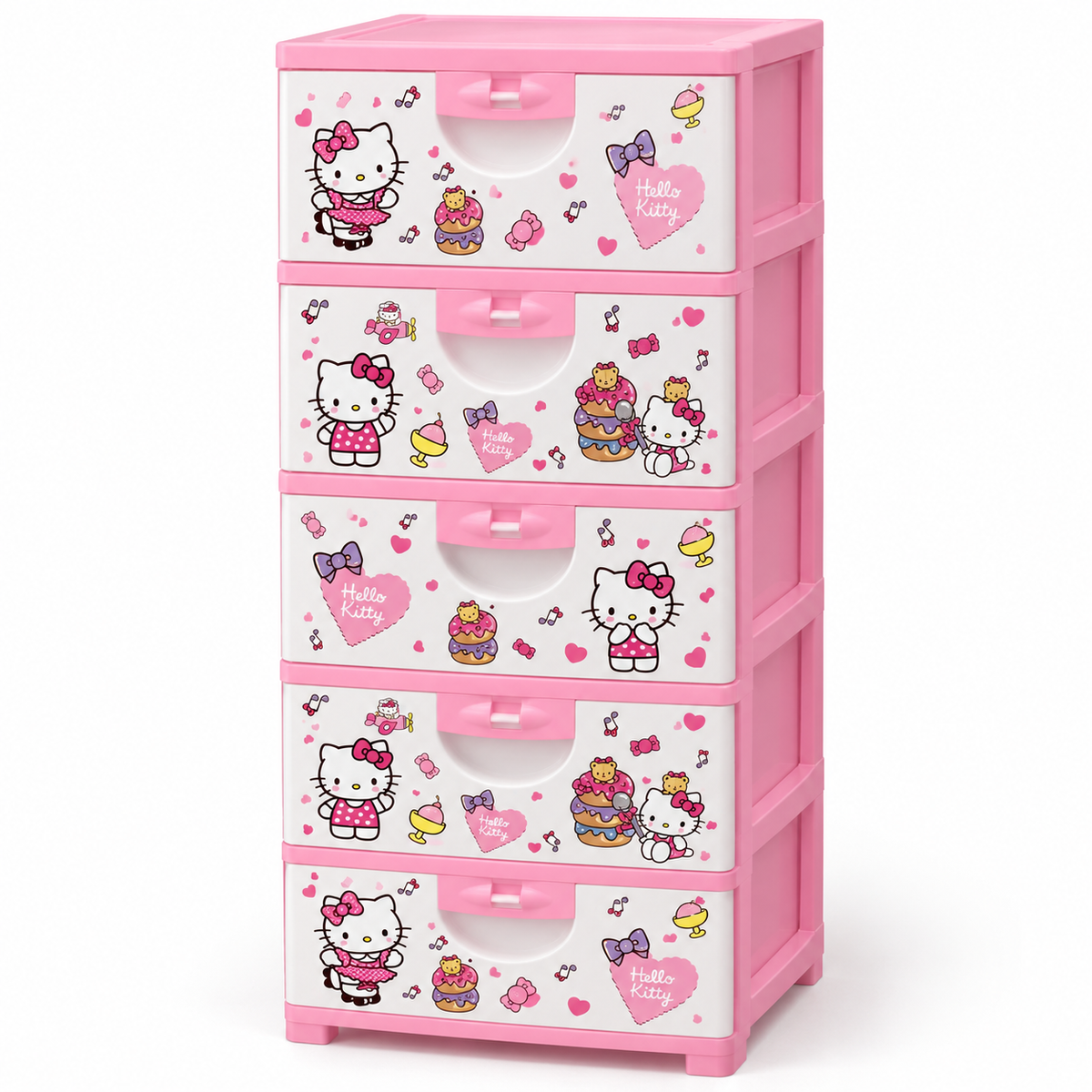 Hello Kitty Pink 5-Drawer Kids Storage Cabinet