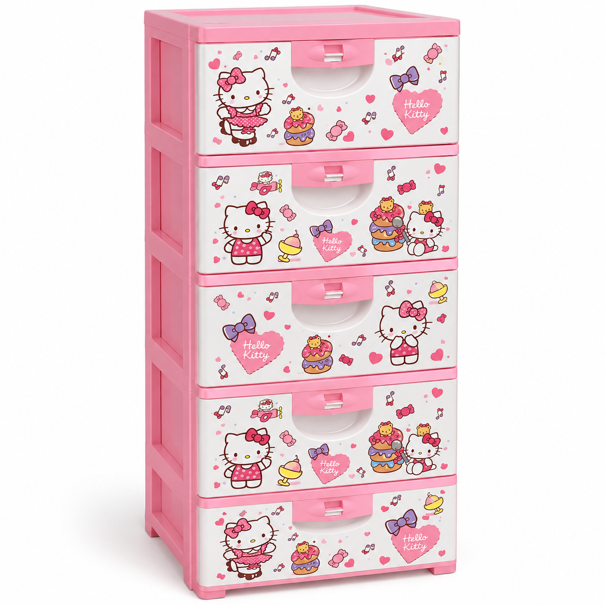 Hello Kitty Pink 5-Drawer Kids Storage Cabinet