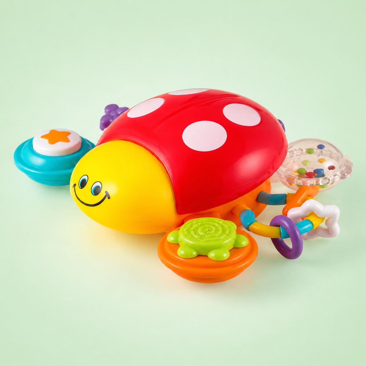 Winfun Ladybug Activity Toy – Baby Rattle & Sensory Play