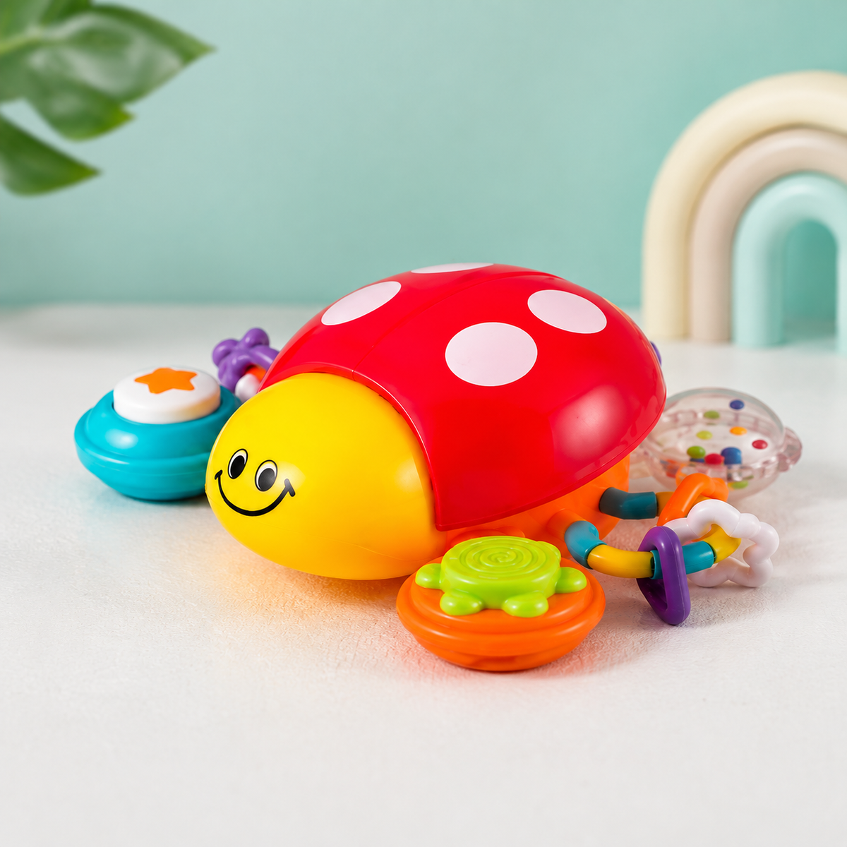 Winfun Ladybug Activity Toy – Baby Rattle & Sensory Play