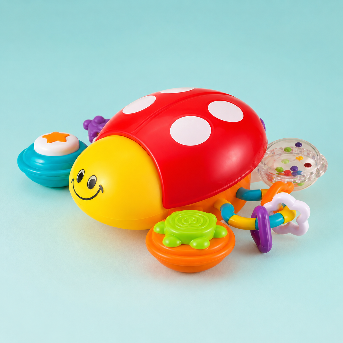 Winfun Ladybug Activity Toy – Baby Rattle & Sensory Play