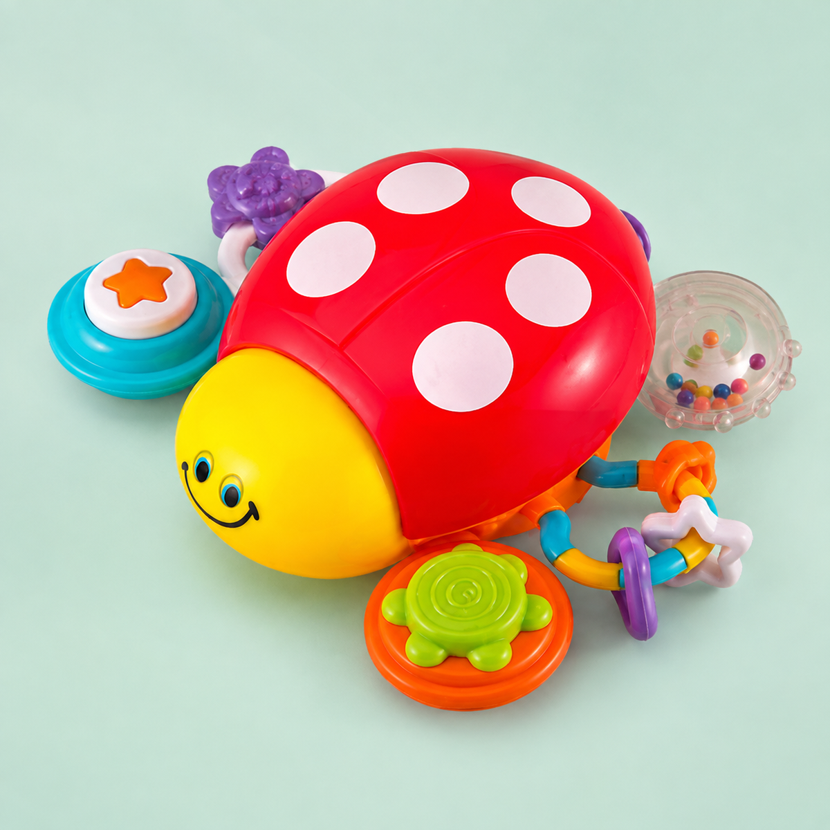 Winfun Ladybug Activity Toy – Baby Rattle & Sensory Play