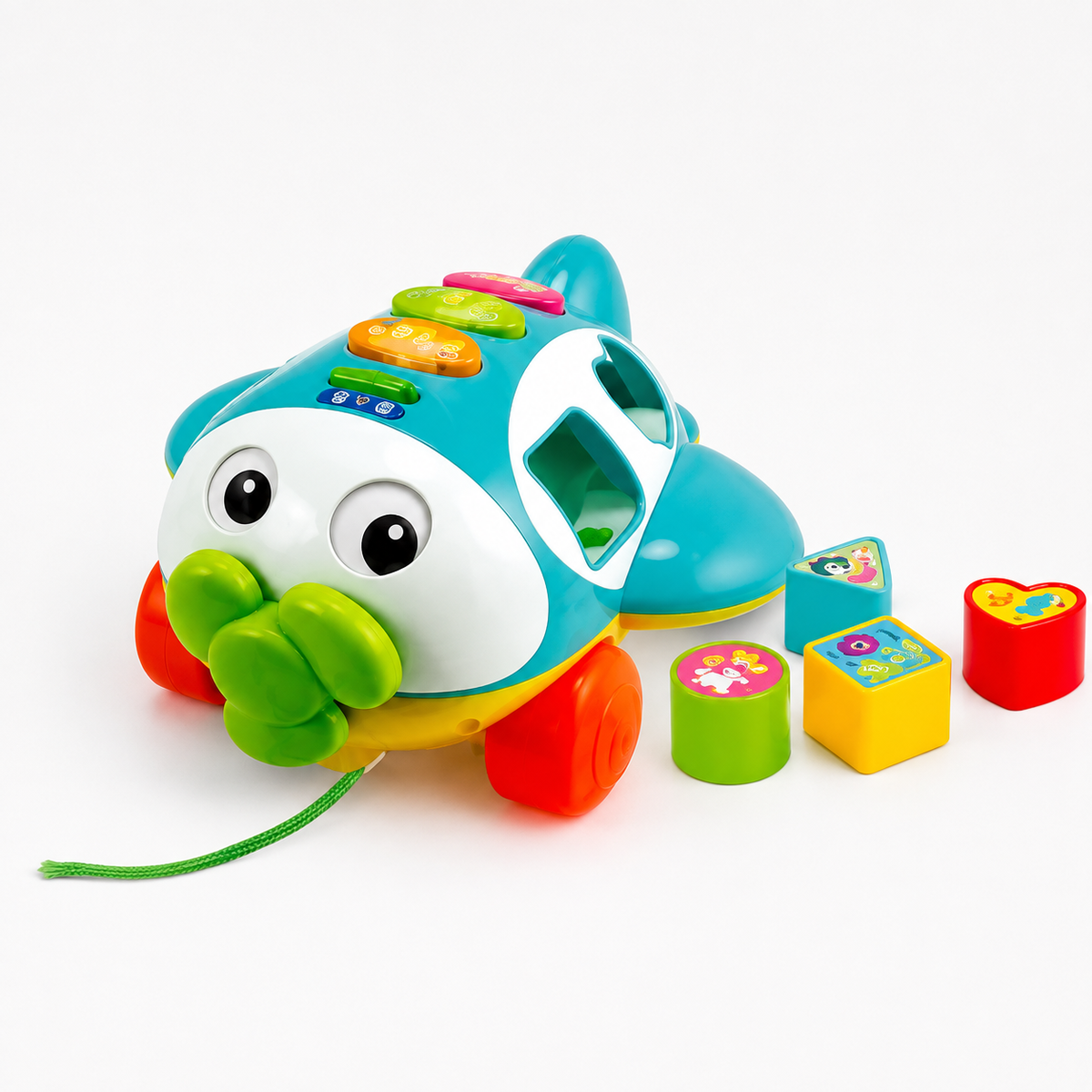 Winfun Pull-Along Plane Shape Sorter – Toddler Learning Toy