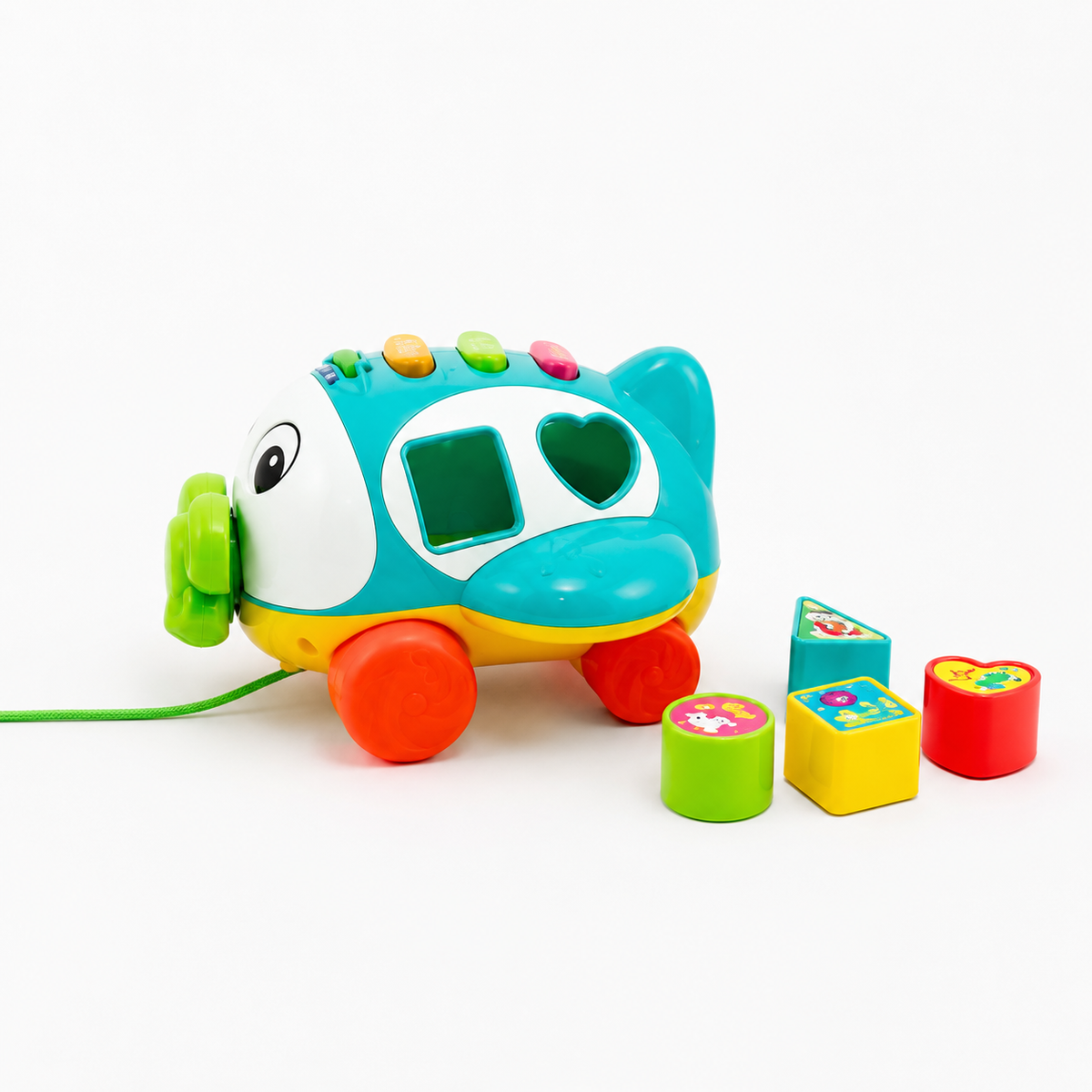Winfun Pull-Along Plane Shape Sorter – Toddler Learning Toy
