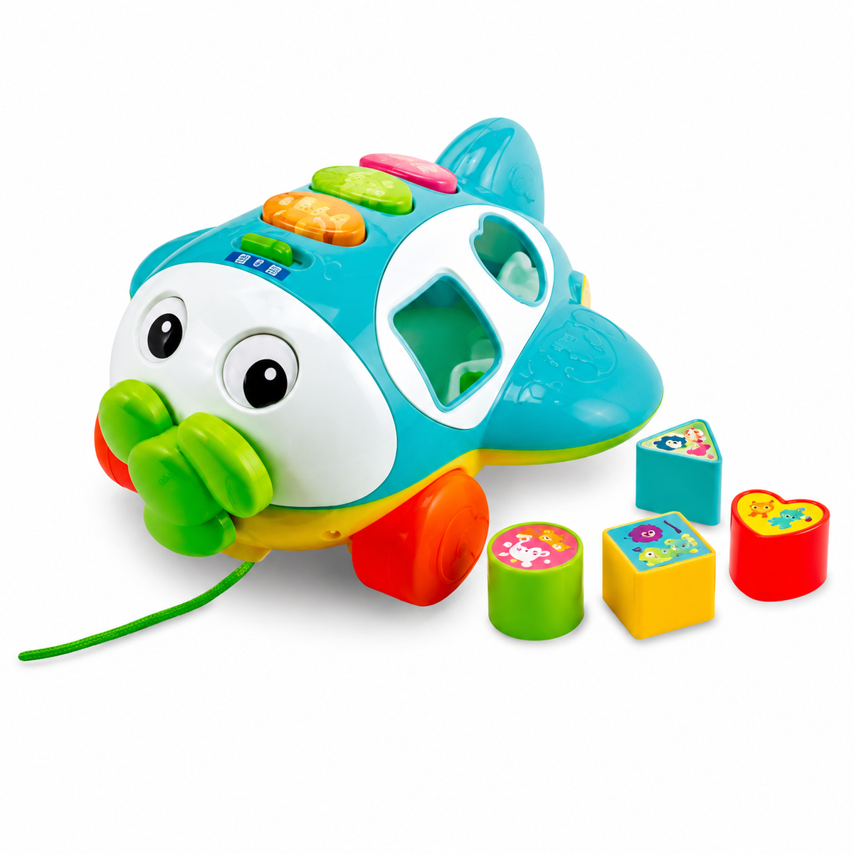 Winfun Pull-Along Plane Shape Sorter – Toddler Learning Toy