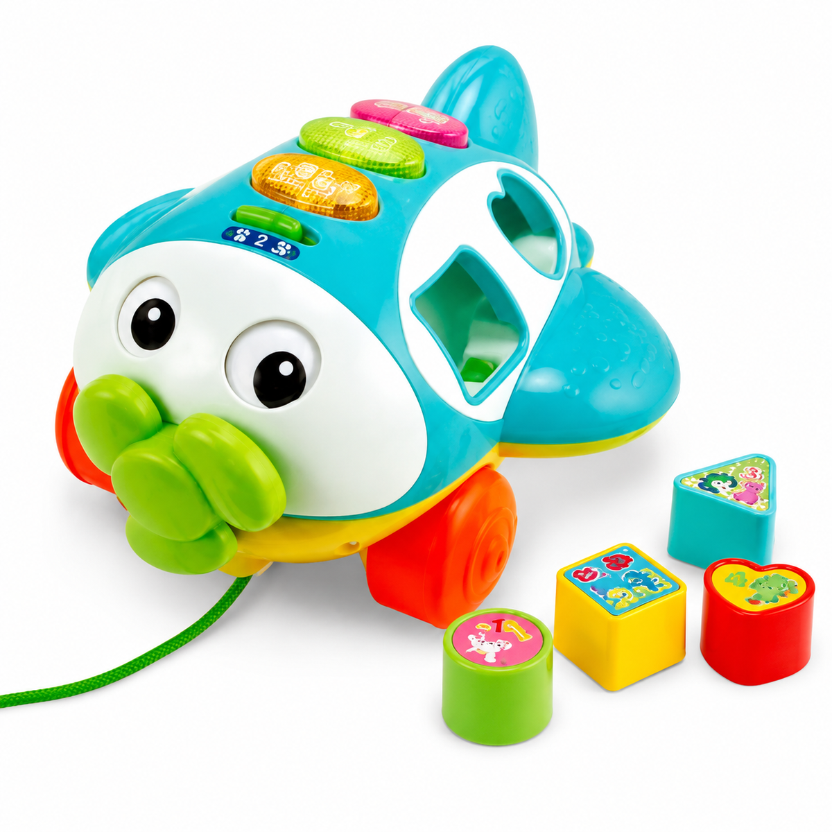 Winfun Pull-Along Plane Shape Sorter – Toddler Learning Toy