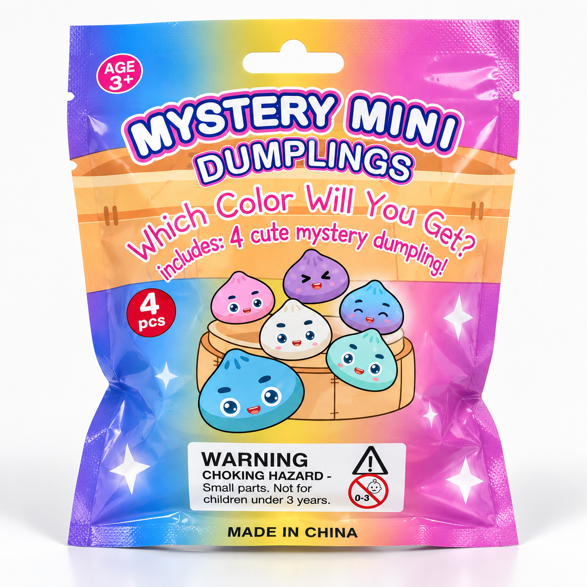 Mystery Mini Dumplings 4PCS – Blind Bag Squishy Toy