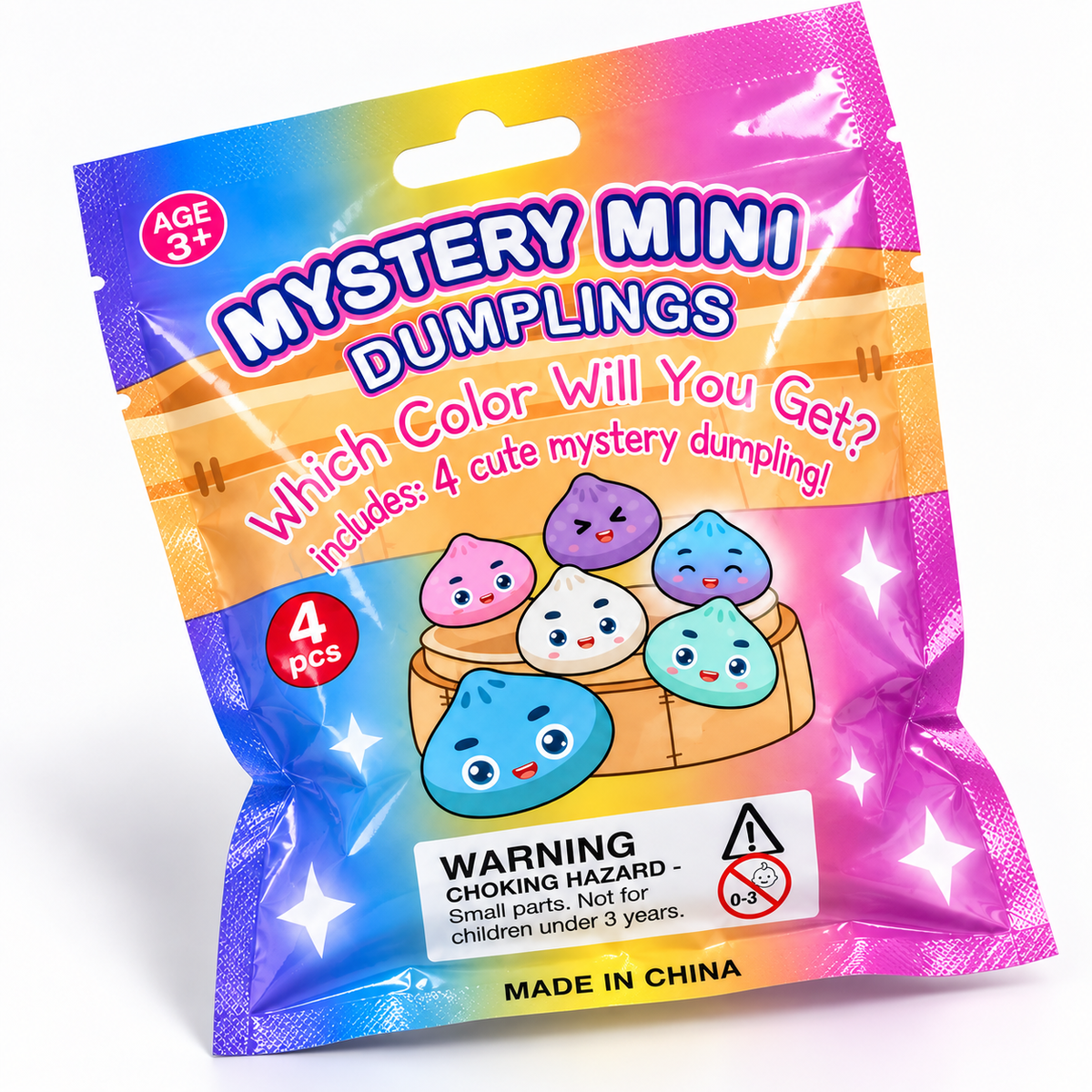 Mystery Mini Dumplings 4PCS – Blind Bag Squishy Toy