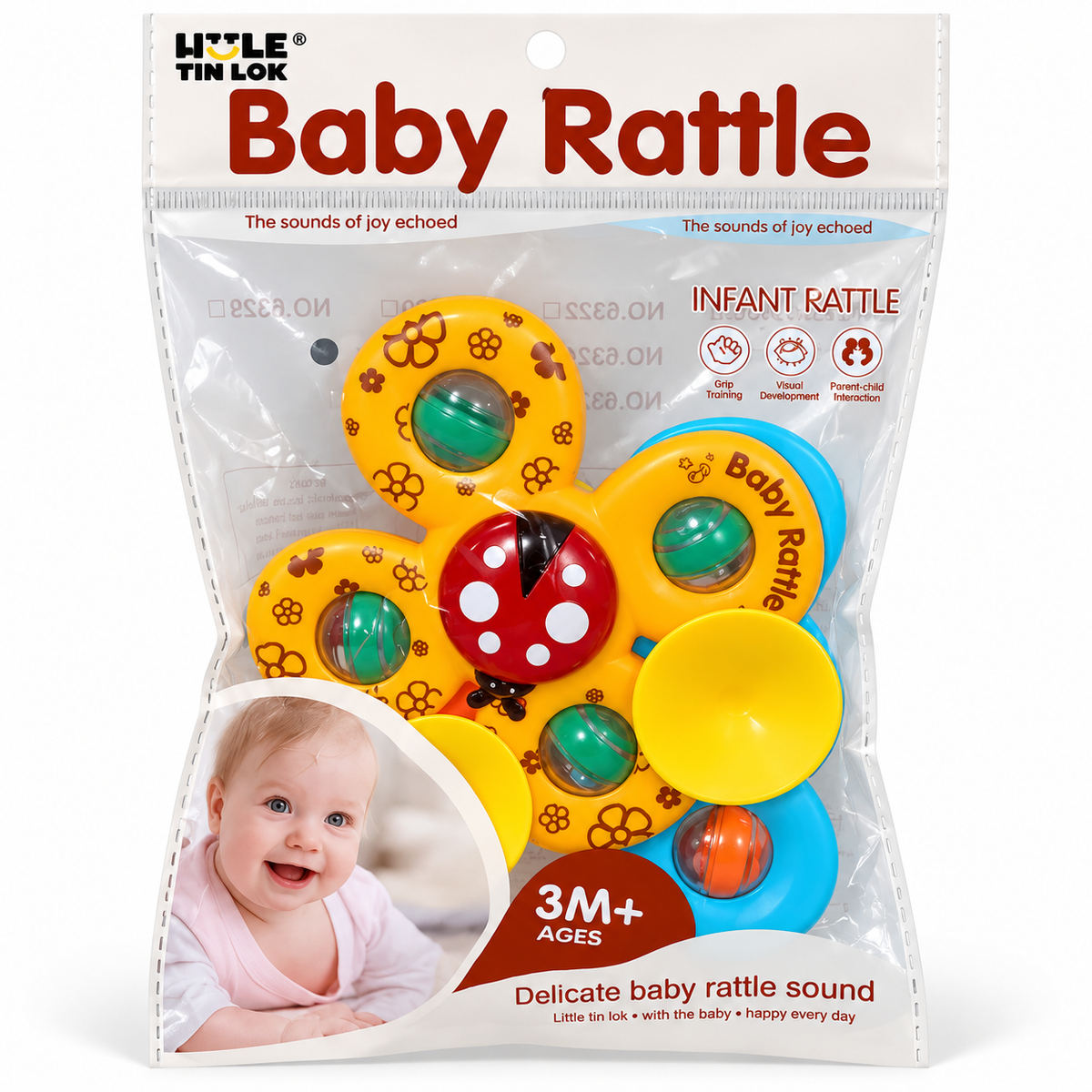 Baby Rattle – Infant Sensory Rattle Toy 3M+