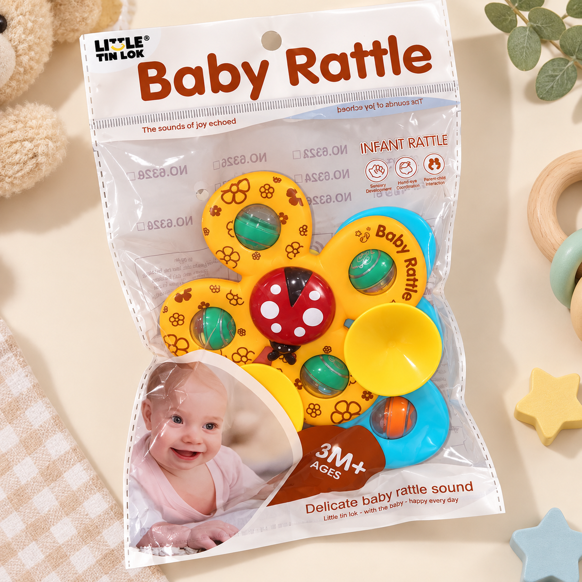 Baby Rattle – Infant Sensory Rattle Toy 3M+