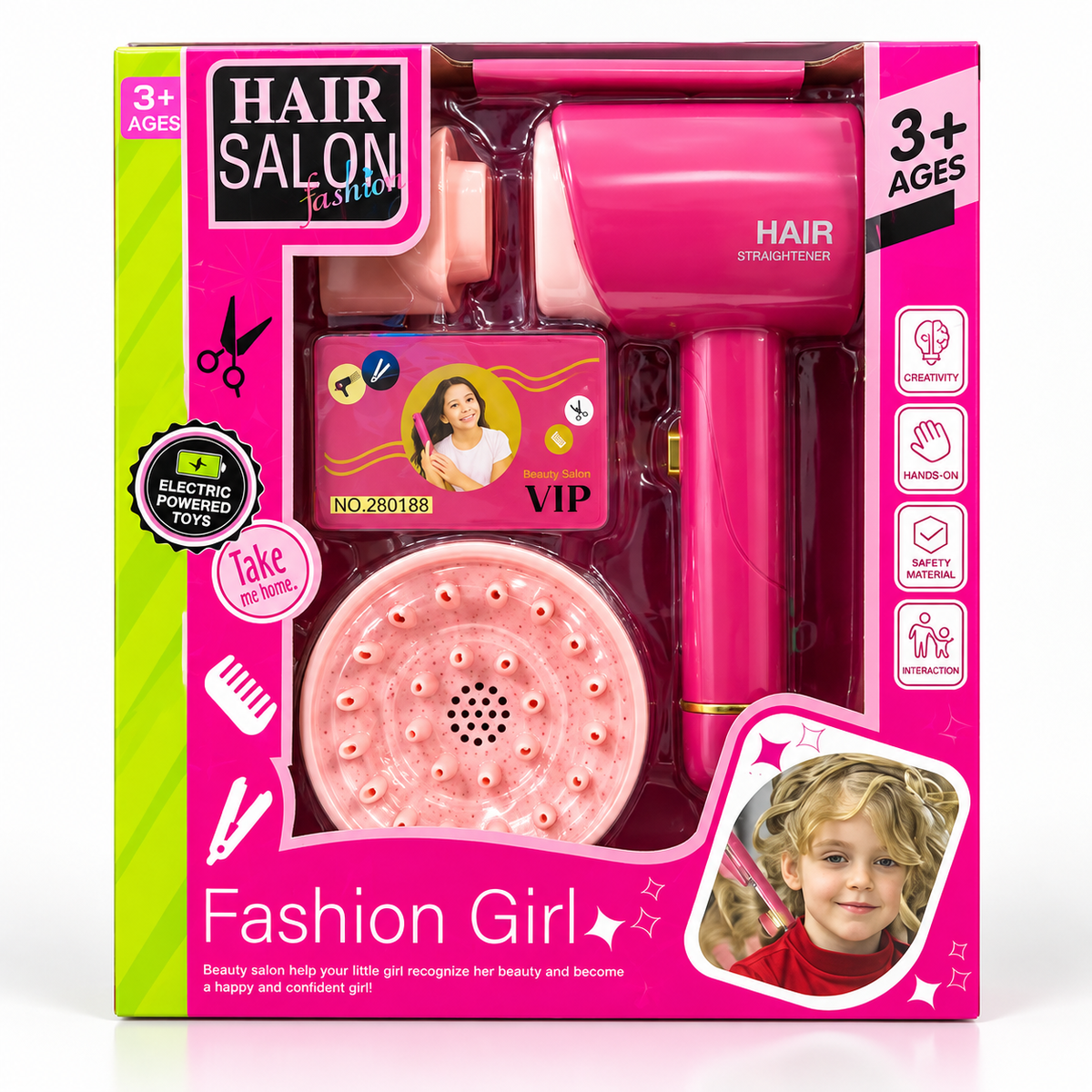 Girls Hair Salon Fashion Styling Play Set