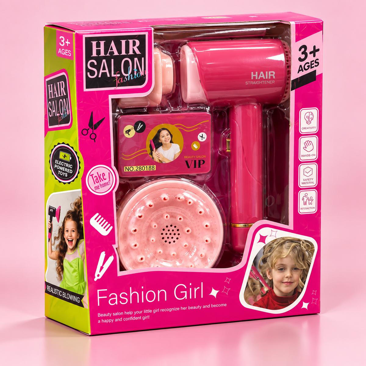 Girls Hair Salon Fashion Styling Play Set