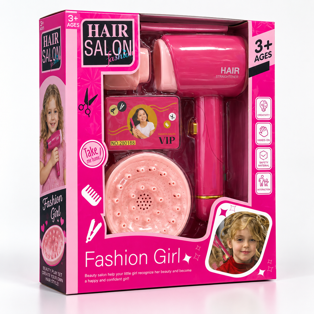 Girls Hair Salon Fashion Styling Play Set