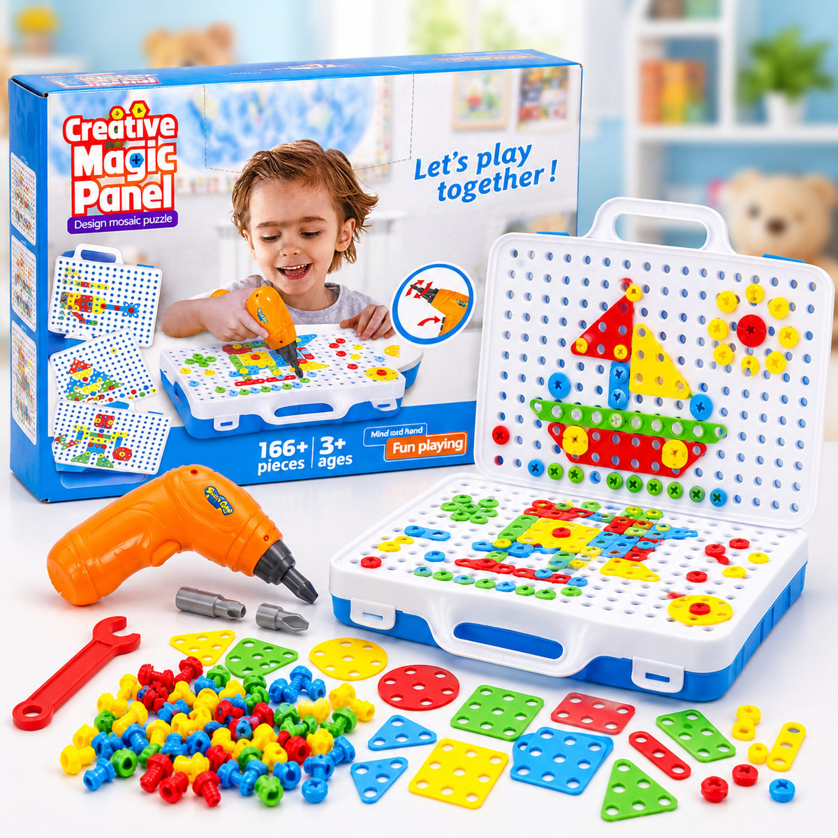 166+ Piece Creative Magic Mosaic Panel Set