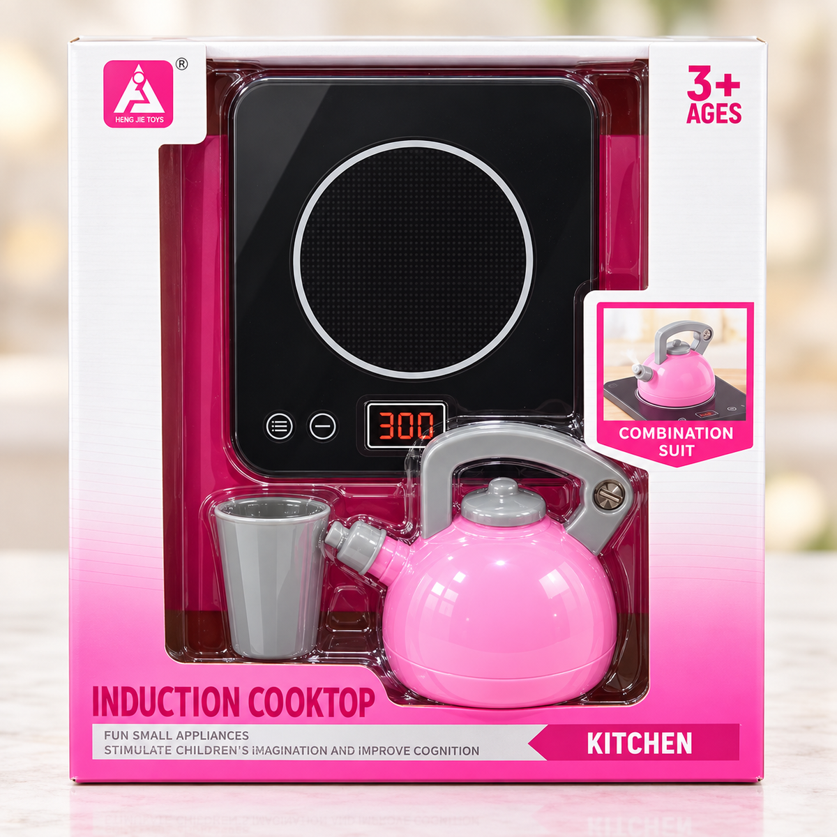 Kids Induction Cooktop & Kettle Pretend Play Set