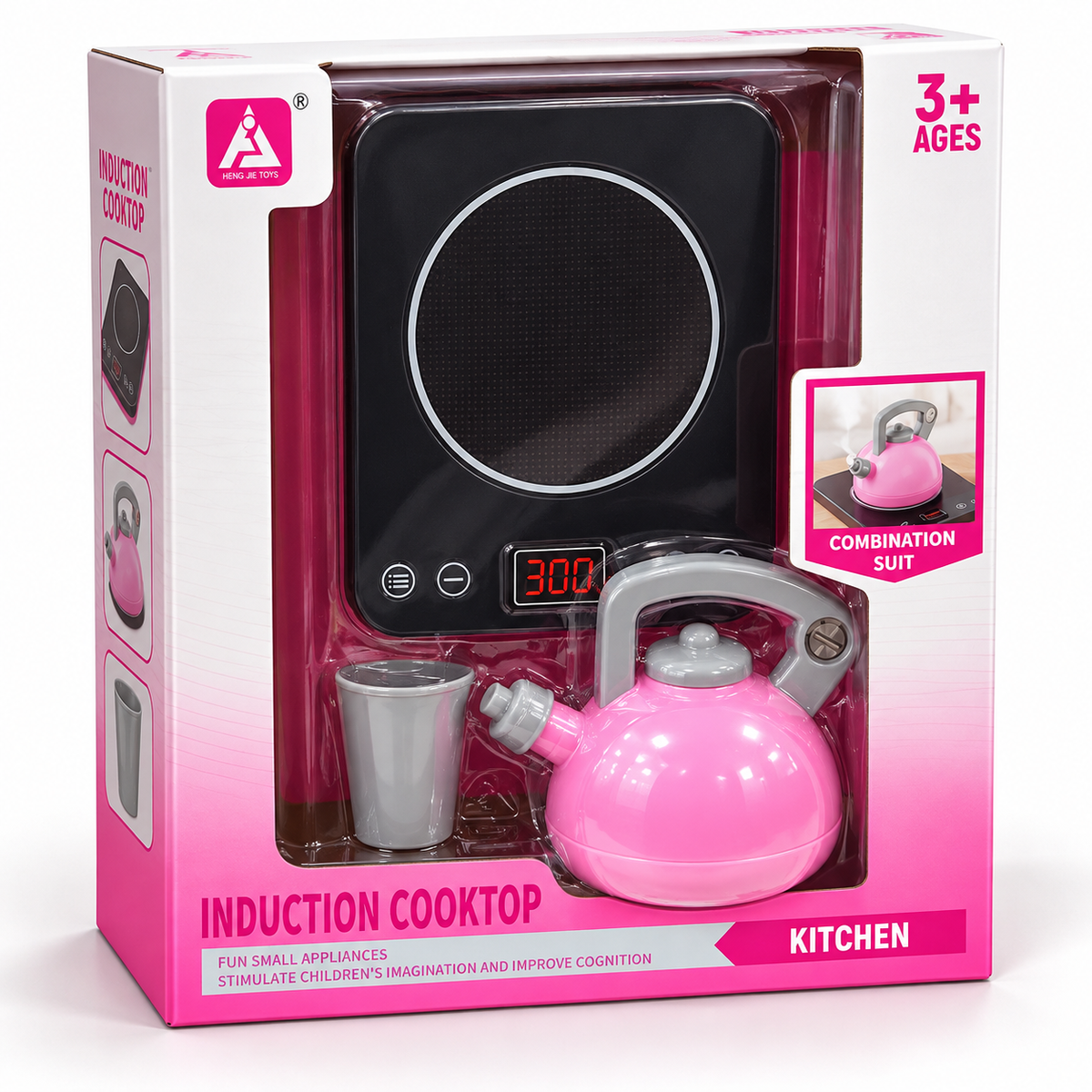 Kids Induction Cooktop & Kettle Pretend Play Set