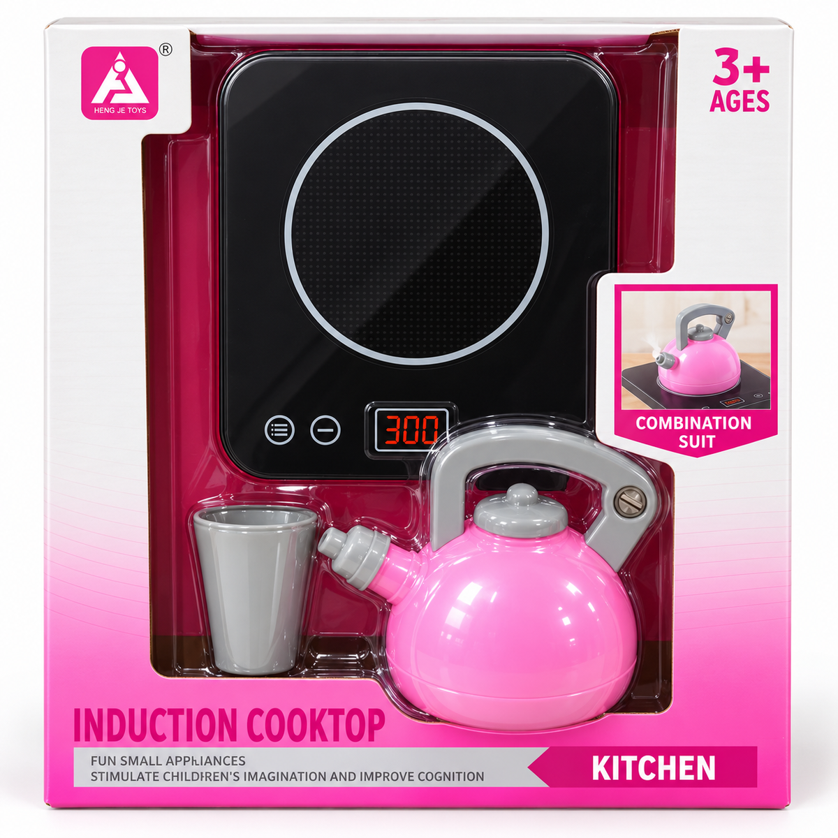 Kids Induction Cooktop & Kettle Pretend Play Set