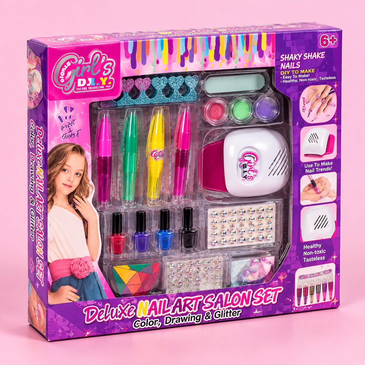 Deluxe Mini Art Salon Set with Nail Dryer
