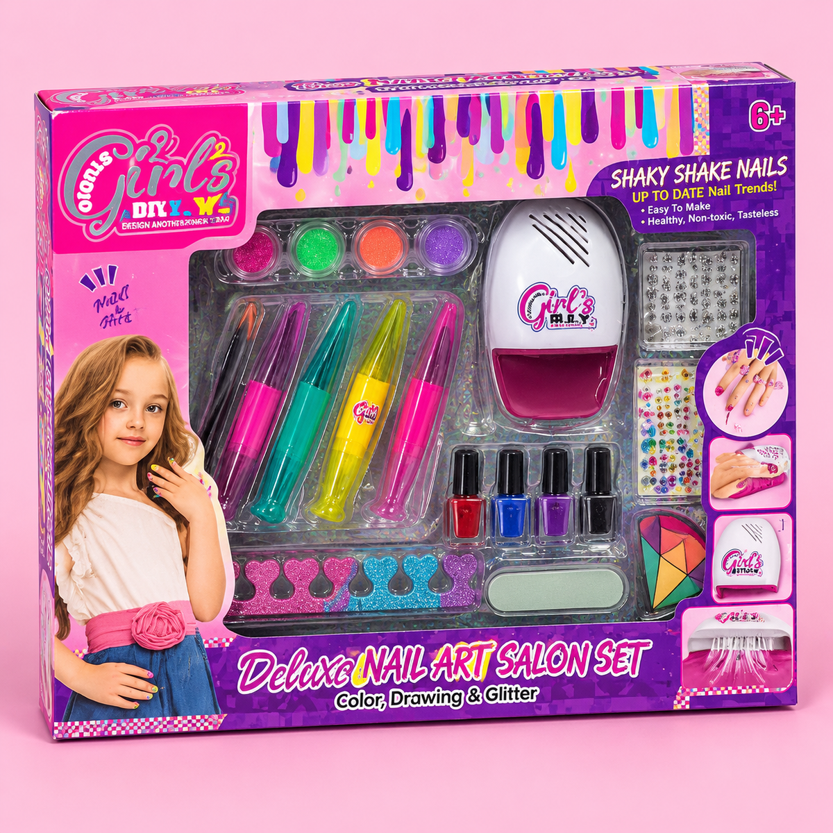 Deluxe Mini Art Salon Set with Nail Dryer