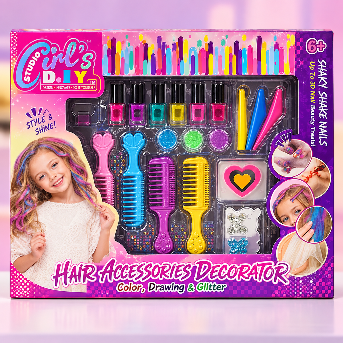 Girls Hair Accessories Decorator Kit