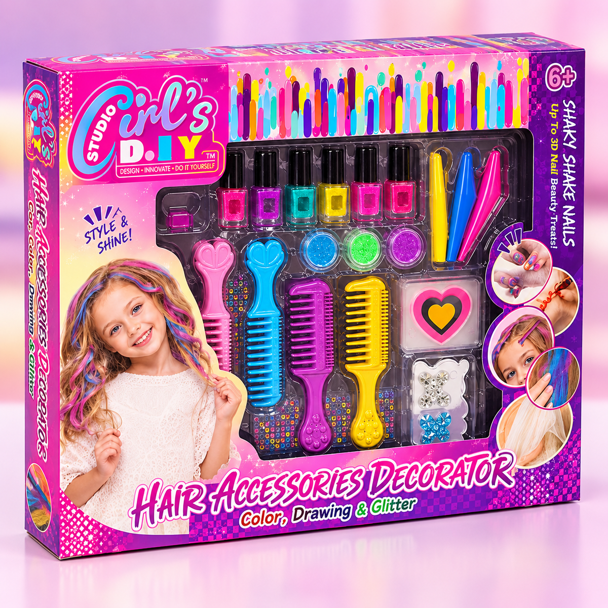 Girls Hair Accessories Decorator Kit