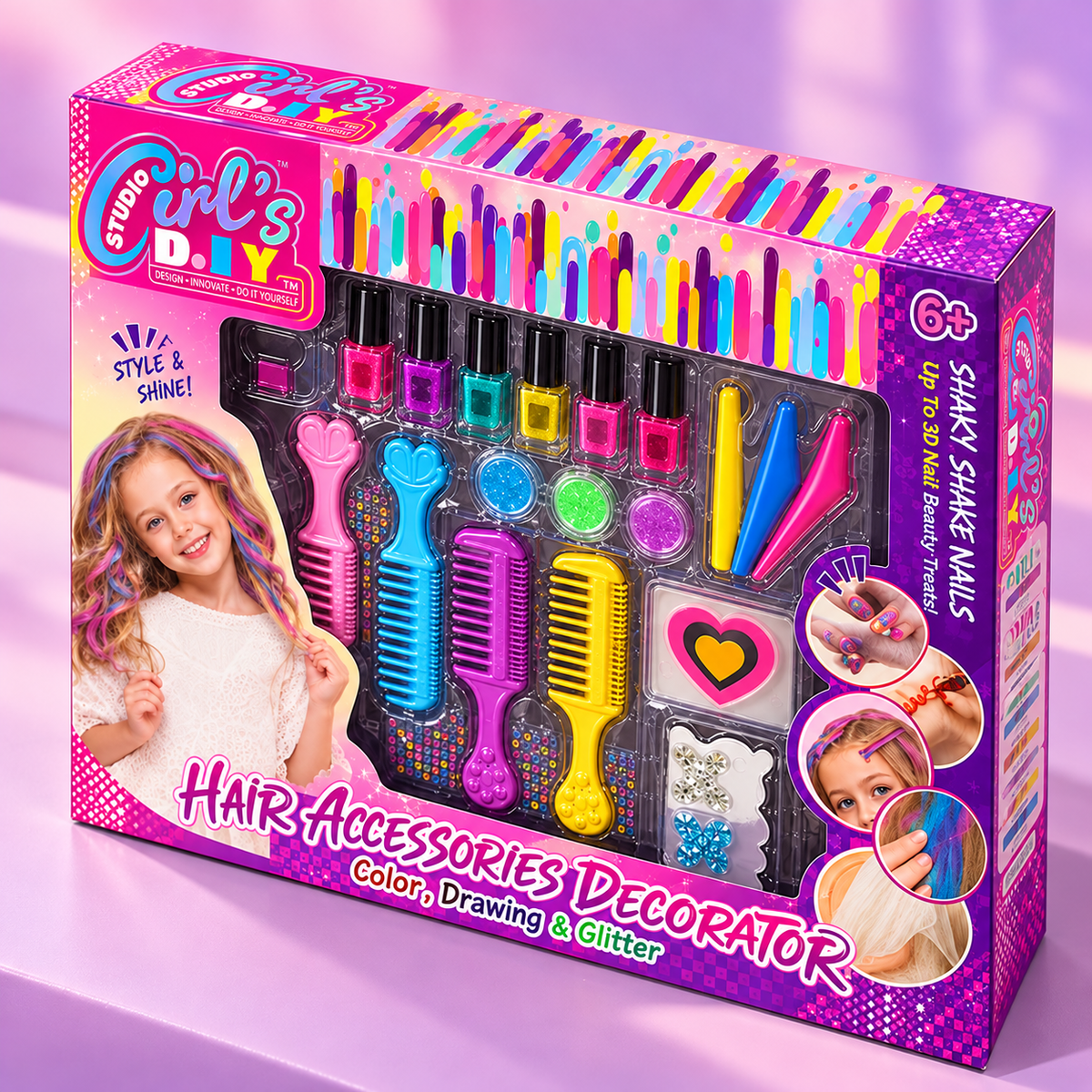 Girls Hair Accessories Decorator Kit