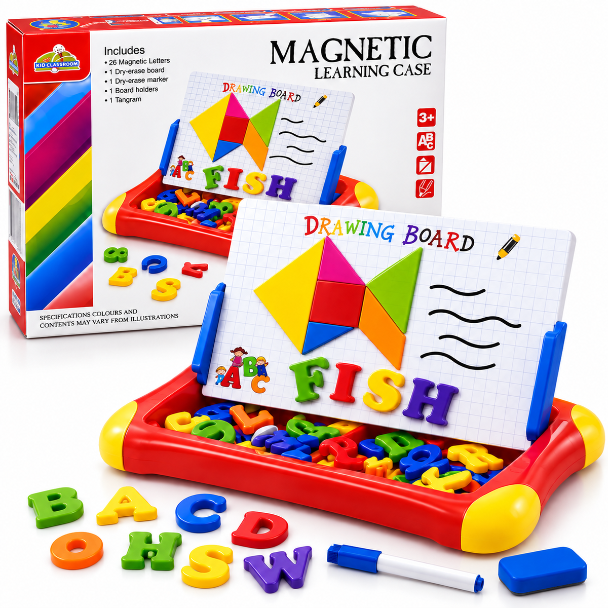 Magnetic Learning Case with Letters & Tangram