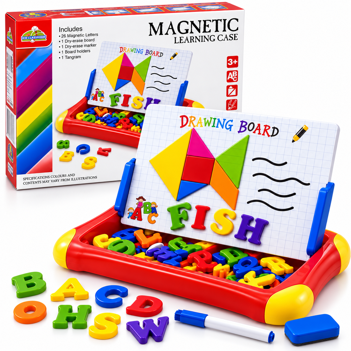 Magnetic Learning Case with Letters & Tangram