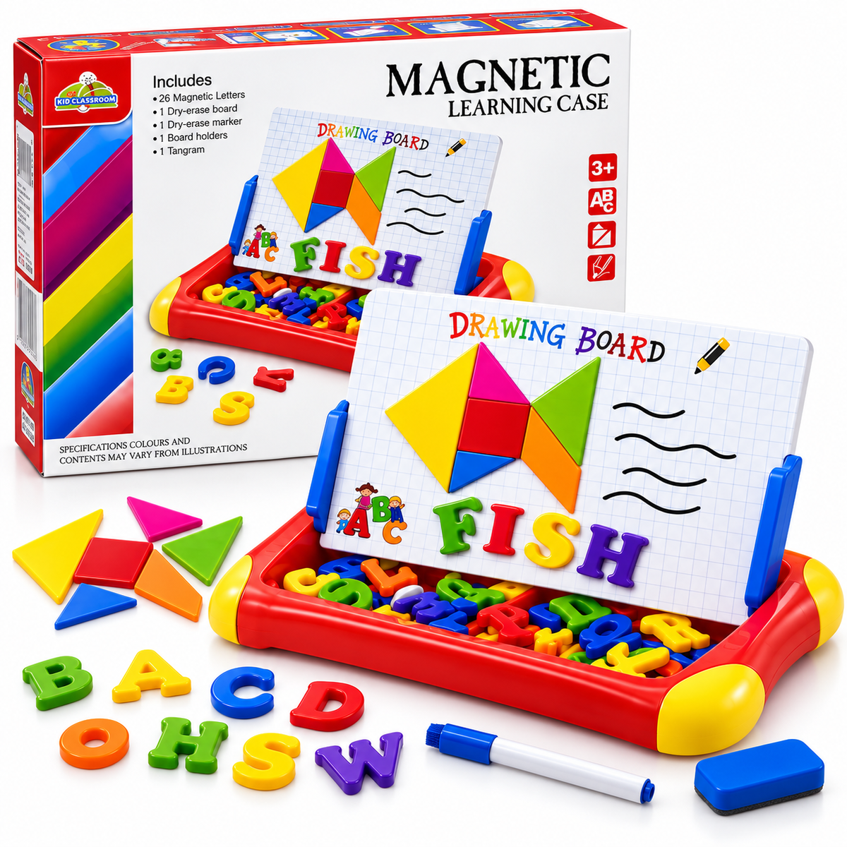 Magnetic Learning Case with Letters & Tangram