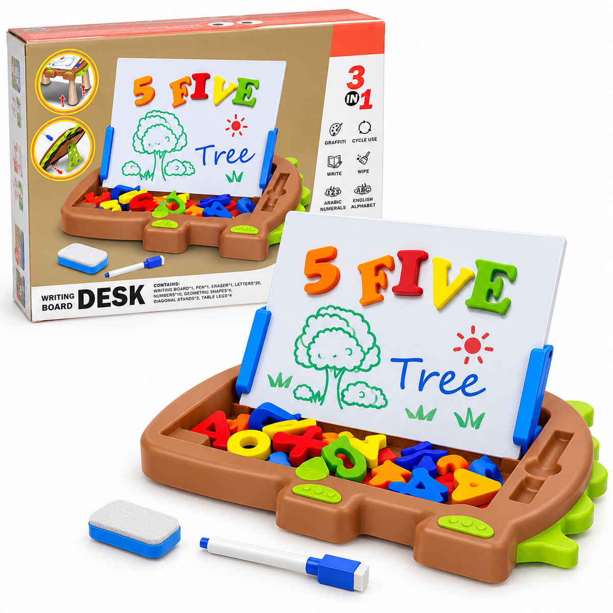 3-in-1 Writing Board Desk QJ8833