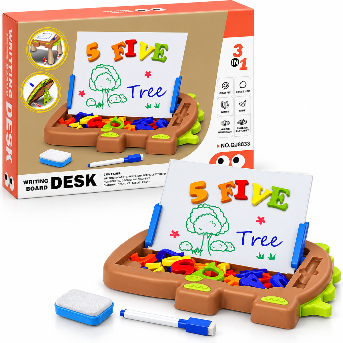 3-in-1 Writing Board Desk QJ8833