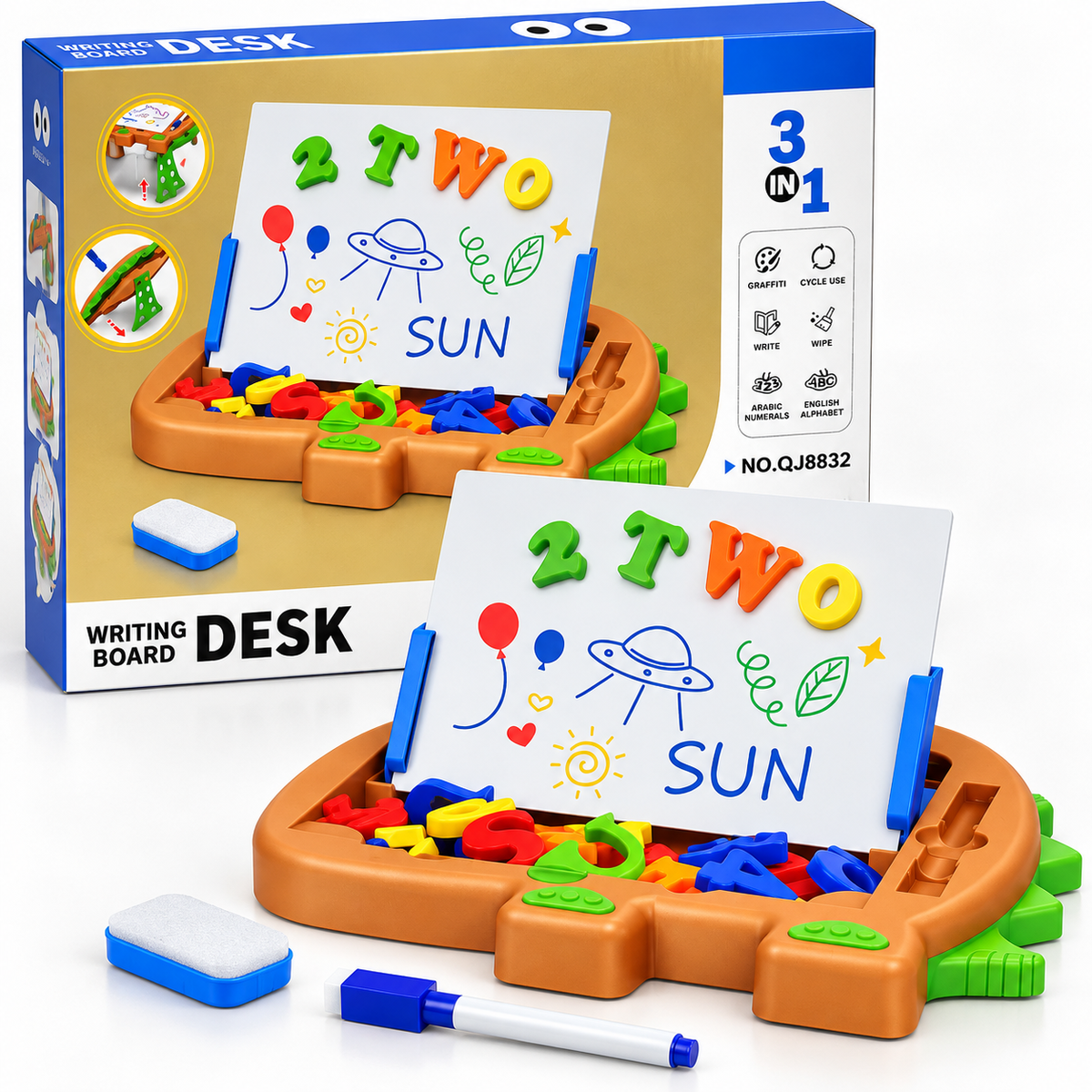 3-in-1 Writing Board Desk QJ8832