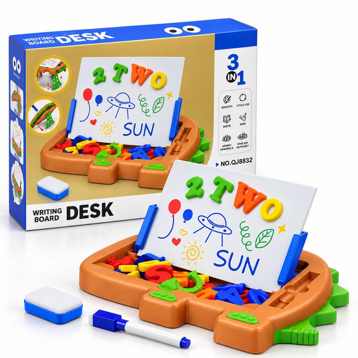3-in-1 Writing Board Desk QJ8832