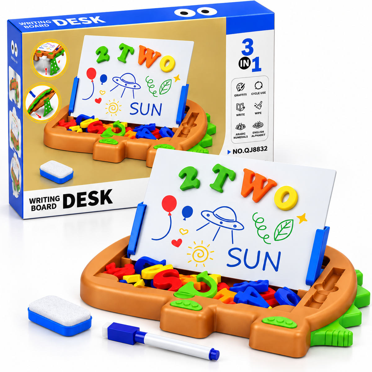 3-in-1 Writing Board Desk QJ8832