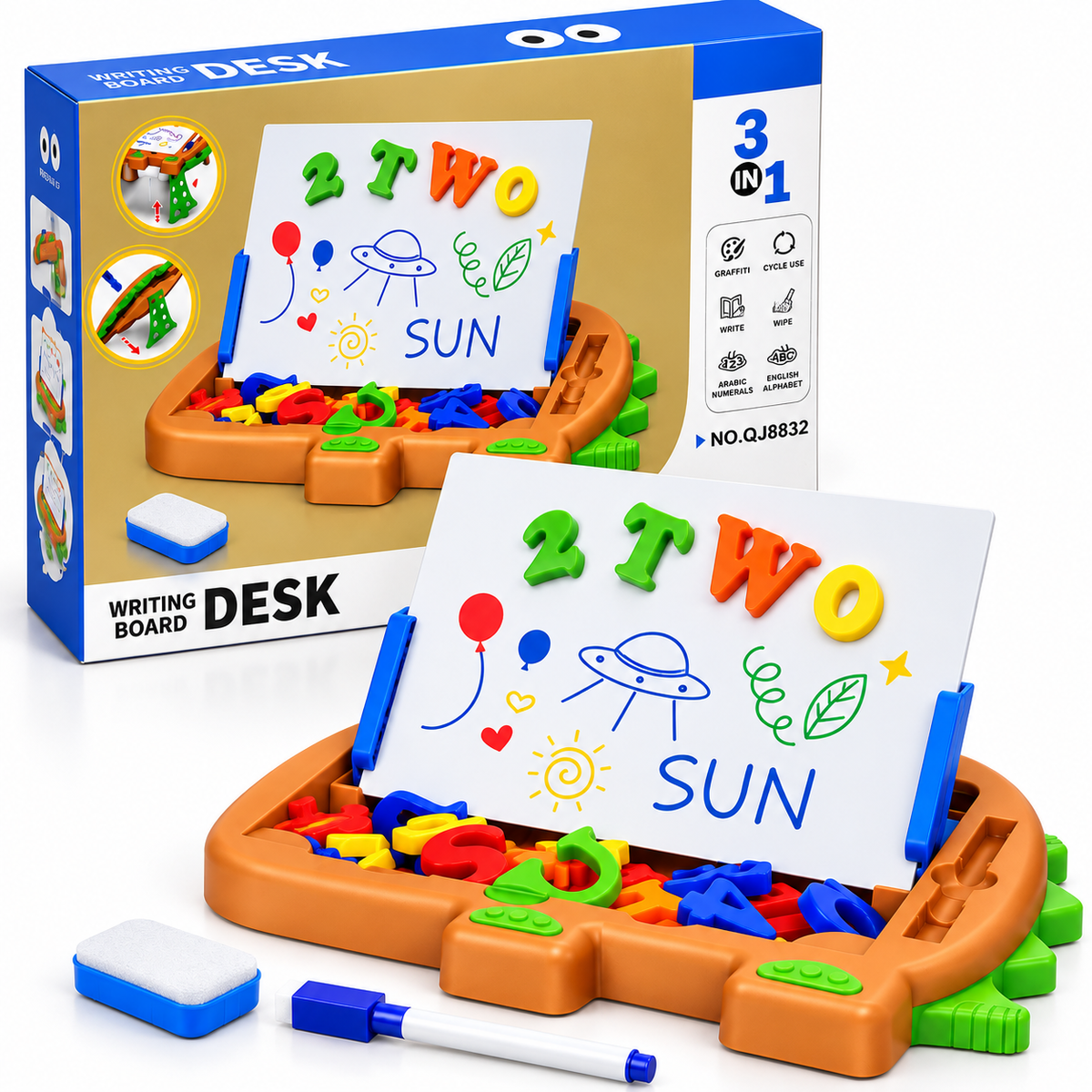 3-in-1 Writing Board Desk QJ8832