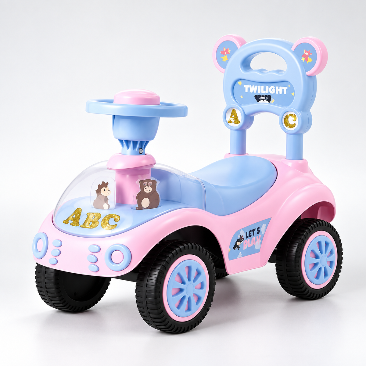 Pastel Kids Ride-On Push Car