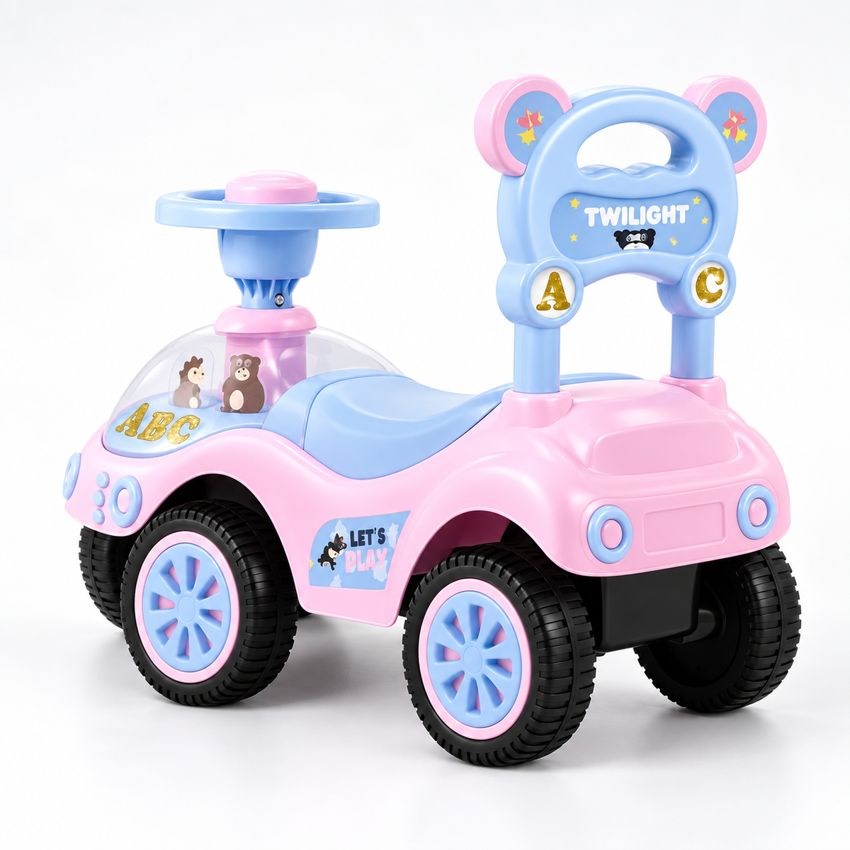 Pastel Kids Ride-On Push Car