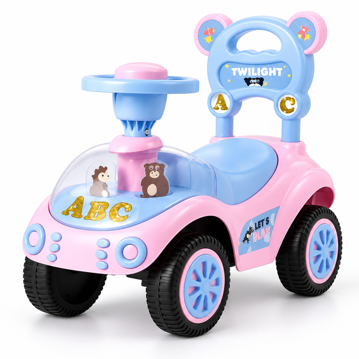 Pastel Kids Ride-On Push Car
