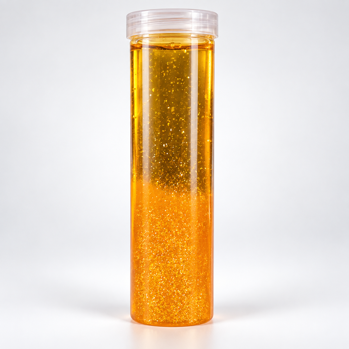 Orange Glitter Slime Tube with Toy Car