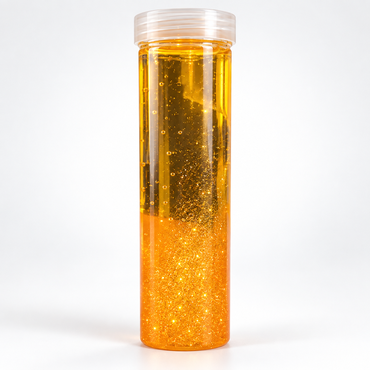 Orange Glitter Slime Tube with Toy Car