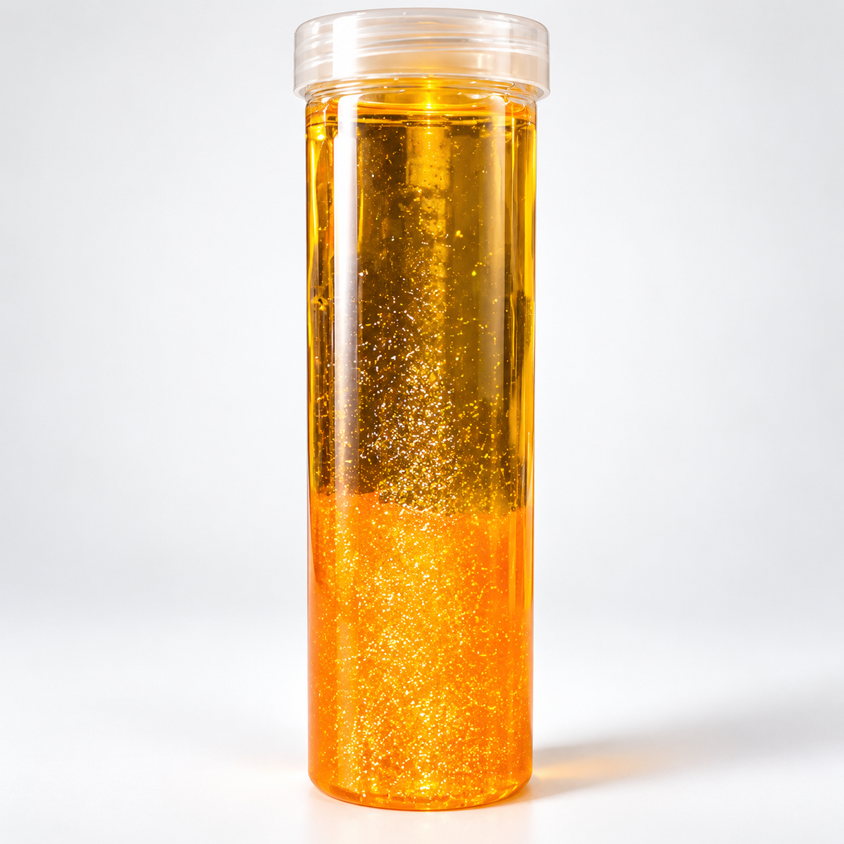 Orange Glitter Slime Tube with Toy Car